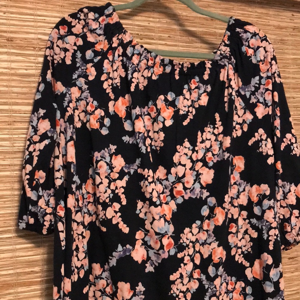 Darling floral peasant blouse, 3/4 sleeve